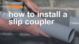 How to install a slip coupler  OSMA Soil amp Waste [upl. by Glovsky]