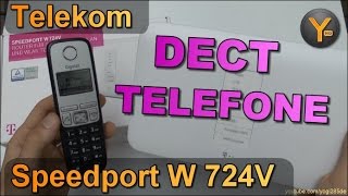 Telekom Speedport W724V Einrichtung von DECT SchnurlosTelefonen zB Gigaset [upl. by Aicemed]