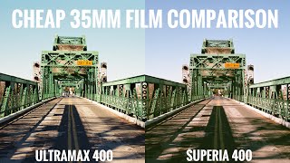 Cheap 35mm Film Comparison  Kodak Ultramax 400 vs Fuji Superia 400 [upl. by Ellehcal]