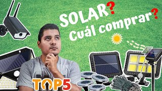 💡 LAMPARAS SOLARES 🌞 Las 5 OPCIONES LED para EXTERIORES [upl. by Nagiam]