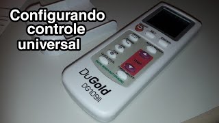 Controle universal Du Gold GD109ll como configurar para o ar split Gree [upl. by Ailuig977]