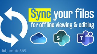 How to sync OneDrive SharePoint and Microsoft Teams files to computer or smart phone [upl. by Nivrehs]