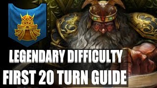 Total War Warhammer II  Legendary First 20 Turn Guide  Dwarfs [upl. by Nedyaj436]