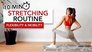 10 MIN STRETCHING ROUTINE Full Body Flexibility amp Mobility  Esneme Egzersizleri  Eylem Abaci [upl. by Naugan]