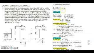 Balance de Materia Sin Reacción Química  Ejercicio 1 [upl. by Yenittirb]