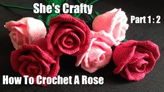 How To Crochet A Rose Easy Crochet lessons to crochet flowers part 12 [upl. by Yram]