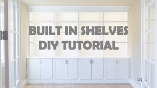 DIY Built In Shelves Tutorial  Base  Cabinets  Part I [upl. by Iasi564]