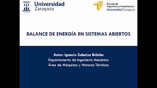 Balance de energía en sistemas abiertos [upl. by Leunam]