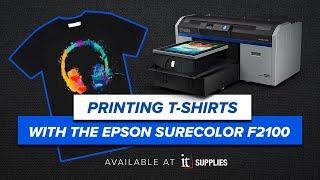 How to Print a TShirt with the Epson SureColor F2100 Direct to Garment DTG Printer [upl. by Petra]