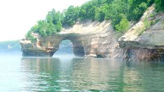 A Boat Tour of the Pictured Rocks National Lakeshore near Munising Mi [upl. by Ellehsad]