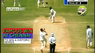 India vs Australia 2001  Chennai  INDIAs HISTORIC WIN Border Gavaskar series [upl. by Geminius94]