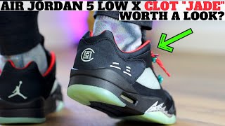 Worth A Look Air Jordan 5 Low x CLOT Jade Anthracite Review  On Feet [upl. by Peterson]