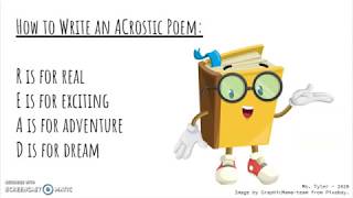 How to Write Acrostic Poems [upl. by Helen]