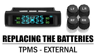 TPMS  External  Replacing the Batteries  Tire Wireless Sensor [upl. by Plusch]