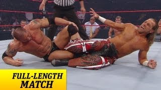 FULLLENGTH MATCH  Raw  Batista vs Shawn Michaels  Lumberjack Match [upl. by Margot]