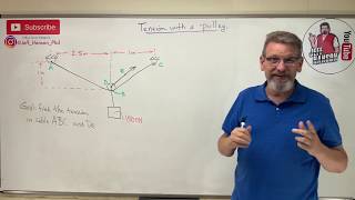 Statics Lesson 16  Equilibrium of a Particle 2D Forces Around a Pulley [upl. by Fern]