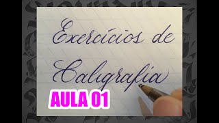 Curso de caligrafia  Calligraphy  Aula 01 [upl. by Duwe]