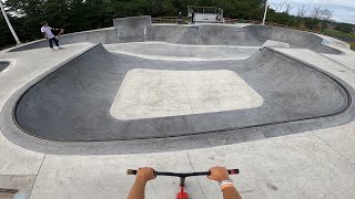 RIDING 3 MILLION SKATEPARK ON SCOOTER [upl. by Aihcila]