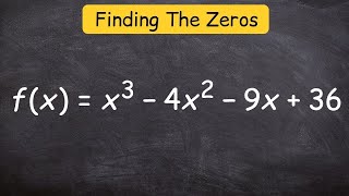 How To Find the Zeros of The Function [upl. by Metzger]