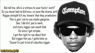 EazyE  Real Muthaphuckkin Gs Lyrics [upl. by Akirea880]