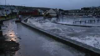 Perranporth Cornwall Tidal Surge 740am Sunday 5th January 2014 [upl. by Ellehctim]