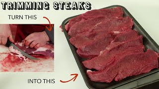 How To Cut and Trim Venison Steaks [upl. by Eileek]