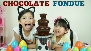 Chocolate Fondue Challenge with Cool PRIZES [upl. by Terpstra568]