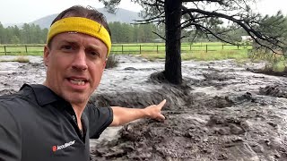 EVEN BIGGER Debris Flow Flash Flood in Flagstaff Arizona Drone Footage [upl. by Herman]