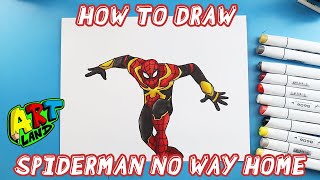 How to Draw SPIDERMAN NO WAY HOME JUMPING [upl. by Anairam]