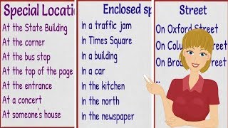 How to Use Prepositions of Place IN  ON  AT Correctly in English [upl. by Dorkus]