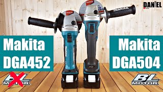 Diferenta dintre brushless si perii  Polizor unghiular cu acumulator Makita DGA452 🆚️ DGA504 [upl. by Anwahsar]