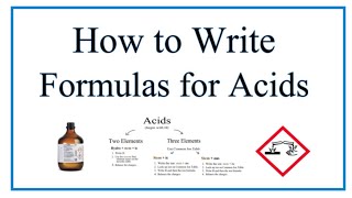 Formula Writing for Acids Explanation Flowchart and Practice [upl. by Esadnac]