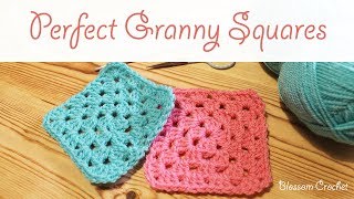 The Perfect Crochet Granny Square  for beginners [upl. by Kuster]