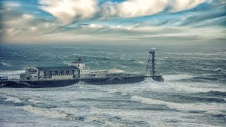 Storm Eunice across Bournemouth Beach [upl. by Nylrehc]