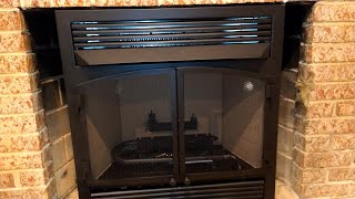 INSTALL a propane gas fireplace Insert Vent Free 1 [upl. by Hewart]