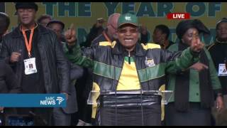 Pres Zuma concludes ANC conference opening speech in song [upl. by Maren440]