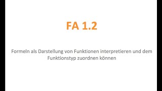 FA 12  Formeln als Funktionen [upl. by Cohberg]