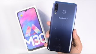 Samsung Galaxy M30 Unboxing amp Hands on Review  4GB RAM Gradation Blue Color  Camera Samples 🔥 [upl. by Temp]