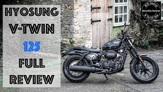 Hyosung Aquila GV125S VTwin Full Review Is this the coolest bobber 125 you can get [upl. by Meingoldas]