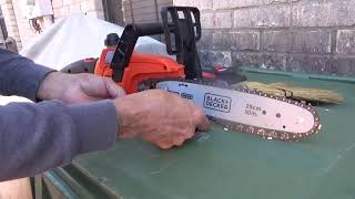 BLACK  DECKER 20V CHAIN SAW CHAIN REPLACEMENT [upl. by Arriec583]