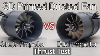 DIY Electric Ducted Fan  3D Printed  Thrust Test  Single propeller Vs Dual Propeller [upl. by Sidney]