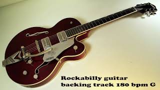 Rockabilly guitar backing track 180 bpm G [upl. by Ladnek]