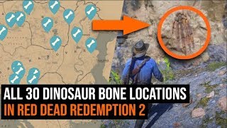 Where To Find ALL 30 Dinosaur Bones In Red Dead Redemption 2 [upl. by Hairas]