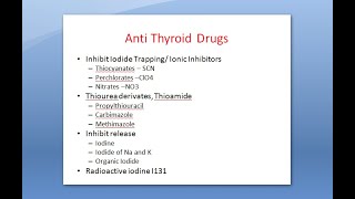 Pharmacology 284 c Anti Thyroid Drugs Thioamide Thiourea Propylthiouracil Carbimazole Methimazole [upl. by Aryan375]