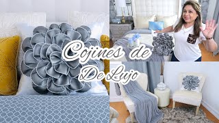 COMO HACER COJINES ELEGANTES FACILES Y RAPIDOS SIN CREMALLERA  DIY COJIN DE FLOR 🌼 diycojines [upl. by Keldah798]