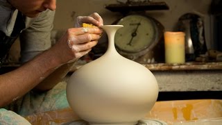 Throwing a Round Bellied Vase with Flared Top  Matt Horne Pottery [upl. by Ilarrold718]