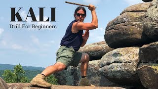 Easiest Single Stick Basics for KALI BEGINNERS  Escrima Stick Fighting [upl. by Nydia594]