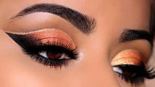 How To  StepbyStep Double Cut Crease on Hooded Eyes  Fall Makeup Tutorial [upl. by Aurea868]