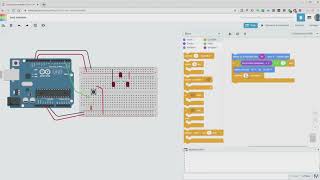 Comment allumer et éteindre des Leds avec un bouton  Thinkercad [upl. by Teraj112]