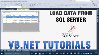 VBNET Tutorials  Load Data Into DataGridView From SQL Server Database [upl. by Yekcin]